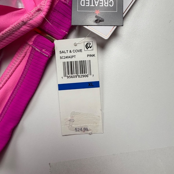 Salt + Cove Juniors V Wire Ribbed Bralette Bikini Top XL - Picture 5 of 7